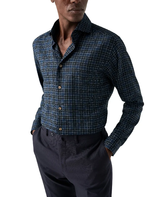 Quick Sale Slim Fit - Check Merino Wool Shirt
