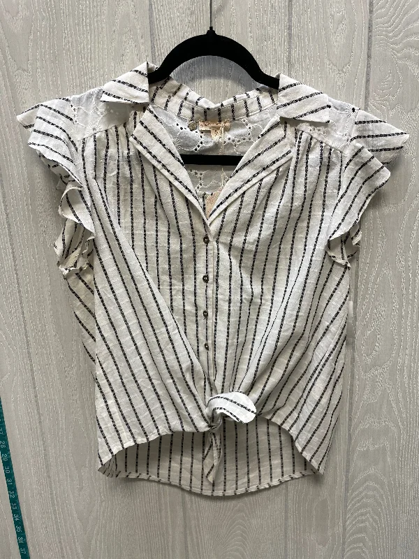 Your Weekend, Your Savings Top Short Sleeve By Hem & Thread In Striped Pattern, Size: S