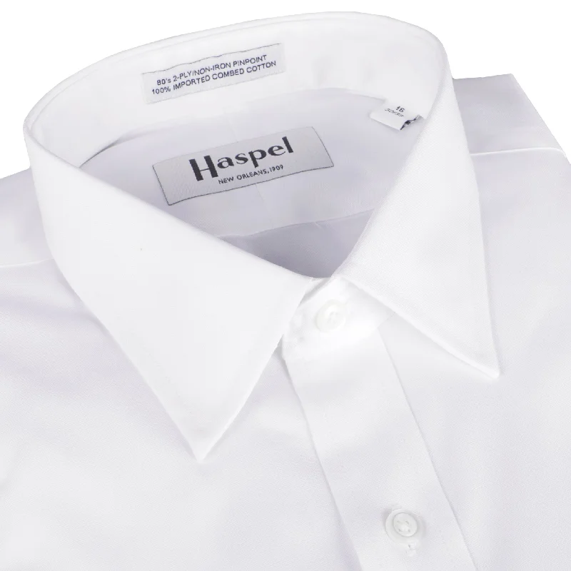 Exclusive Preview Dauphine Solid White Pinpoint Oxford (Regular Fit) Dress Shirt - Spread Collar