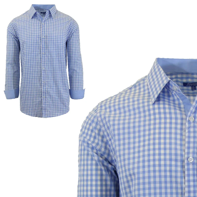 Steals and Deals Men's Long Sleeve Cotton Dress Shirts