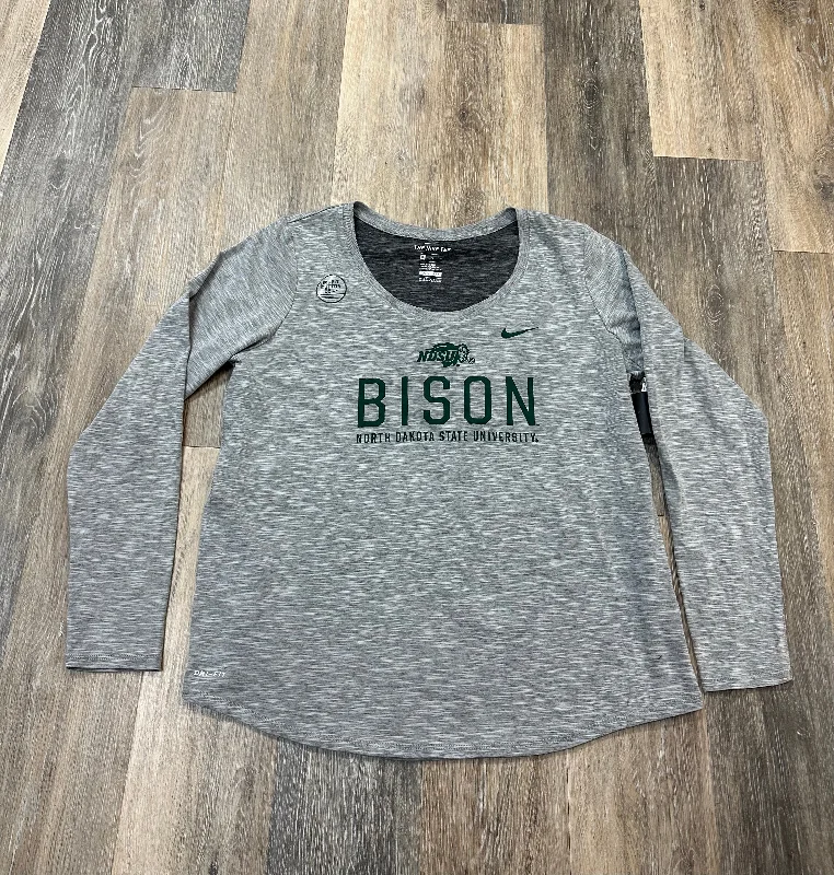 Weekend Discounts to Delight Athletic Top Long Sleeve Crewneck By Nike Apparel In Grey, Size: Xl