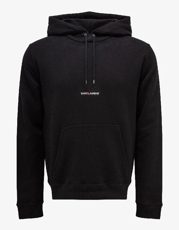 Stock Up and Save Saint Laurent Black Logo Print Hoodie