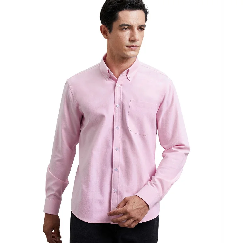 Savings Event Men's Dress Shirt with Pocket - PINK