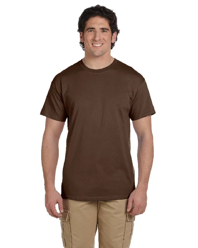 Deal Zone Fruit of the Loom 100% Cotton T-Shirt | Chocolate