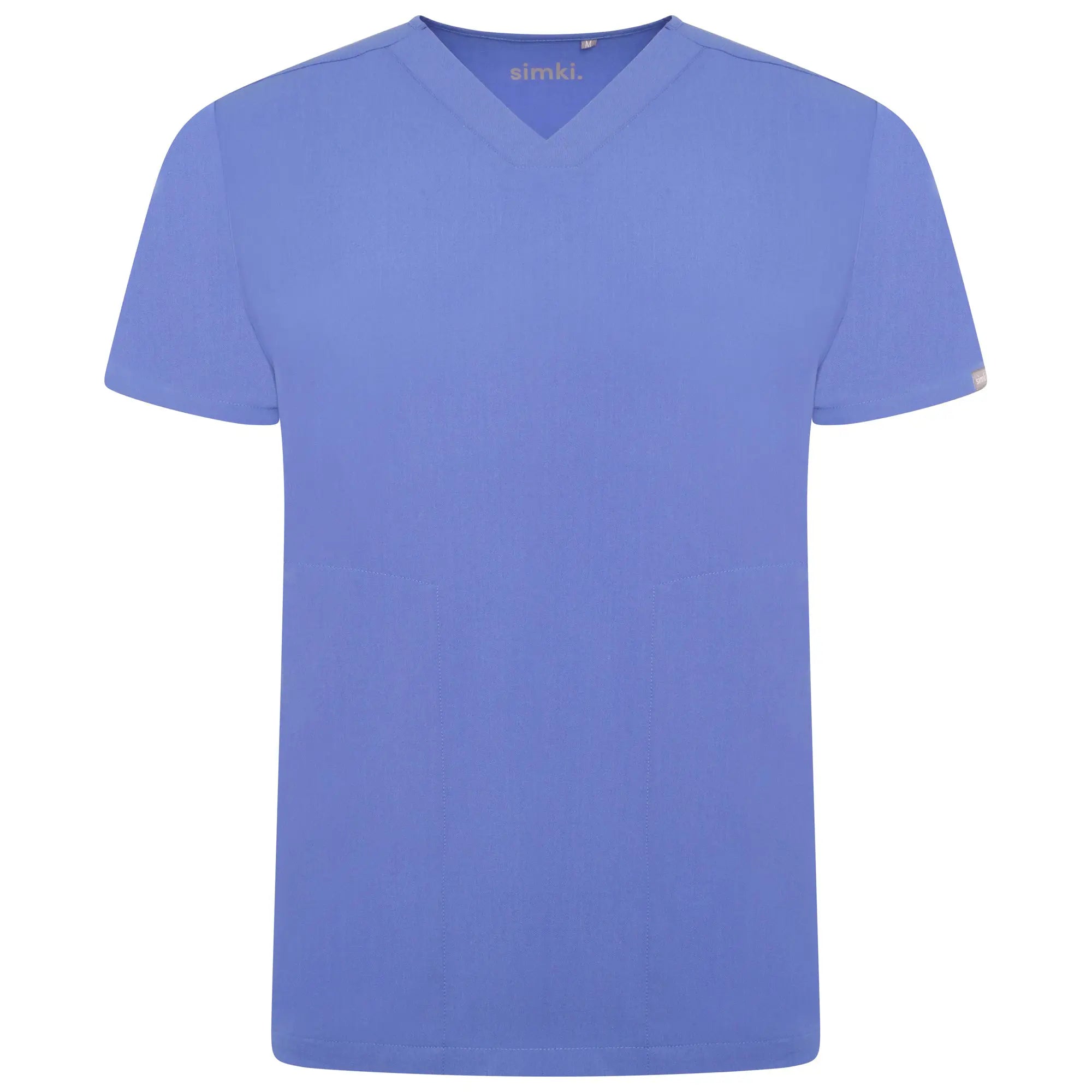 Half Price Simki Men's Oscar Scrub Top - Ceil Blue