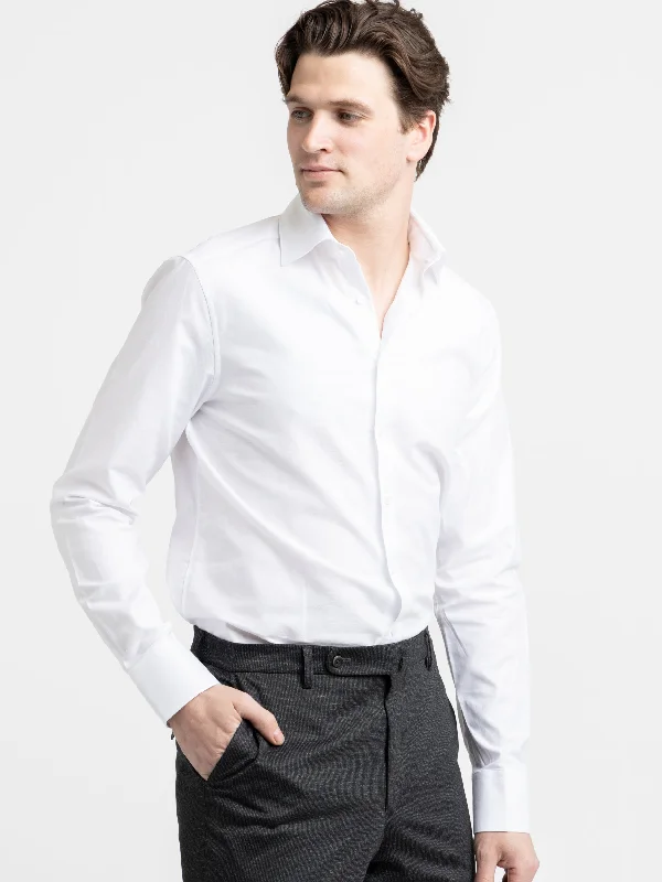 Deep Discounts White Stretch Dress Shirt
