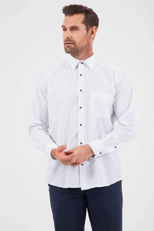 Weekend Deals That Dazzle Classic Fit Long Sleeve Printed Cotton Blend Dress Shirt, Navy B. Weekend Deals That Dazzle Classic Fit Long Sleeve Printed Cotton Blend Dress Shirt, Navy B.