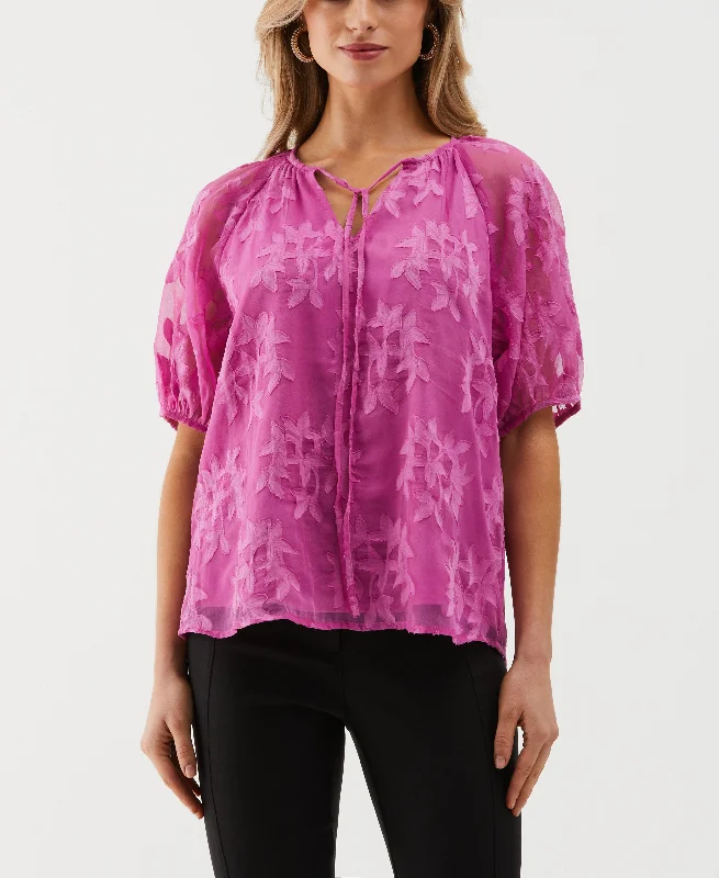 Super Sale Tie Top Raglan Sleeve Blouse