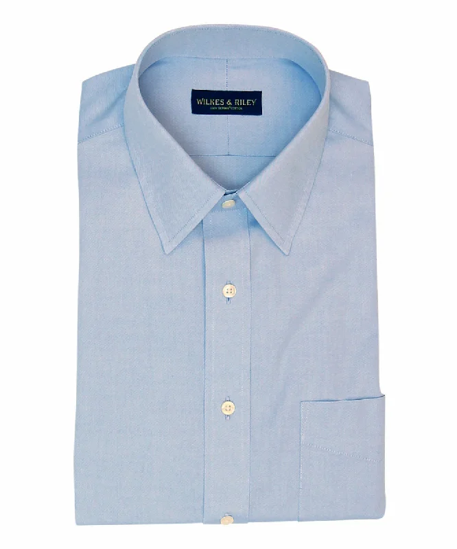 Deal Explosion Tailored Fit Blue Solid Point Collar Supima® Cotton Non-Iron Pinpoint Oxford Dress Shirt Deal Explosion Tailored Fit Blue Solid Point Collar Supima® Cotton Non-Iron Pinpoint Oxford Dress Shirt