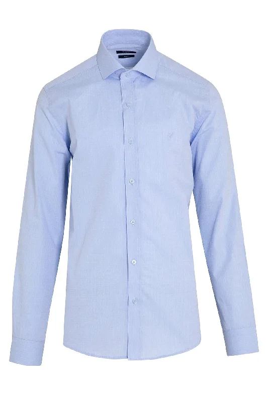 Last Chance Slim Fit Cotton Blue Dress Shirt