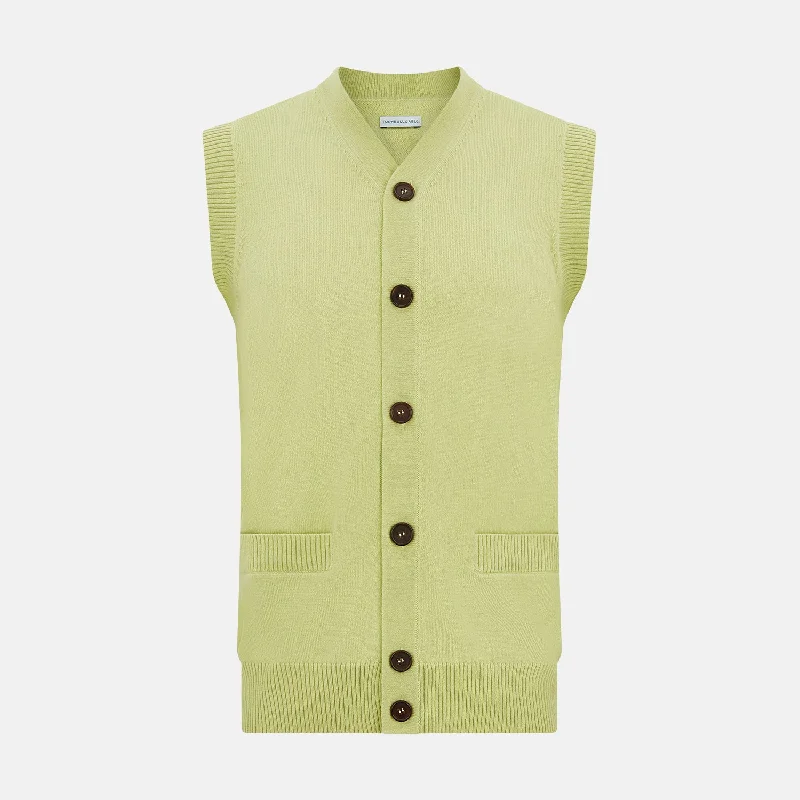 Daily Deals Melon Green Sleeveless Cardigan