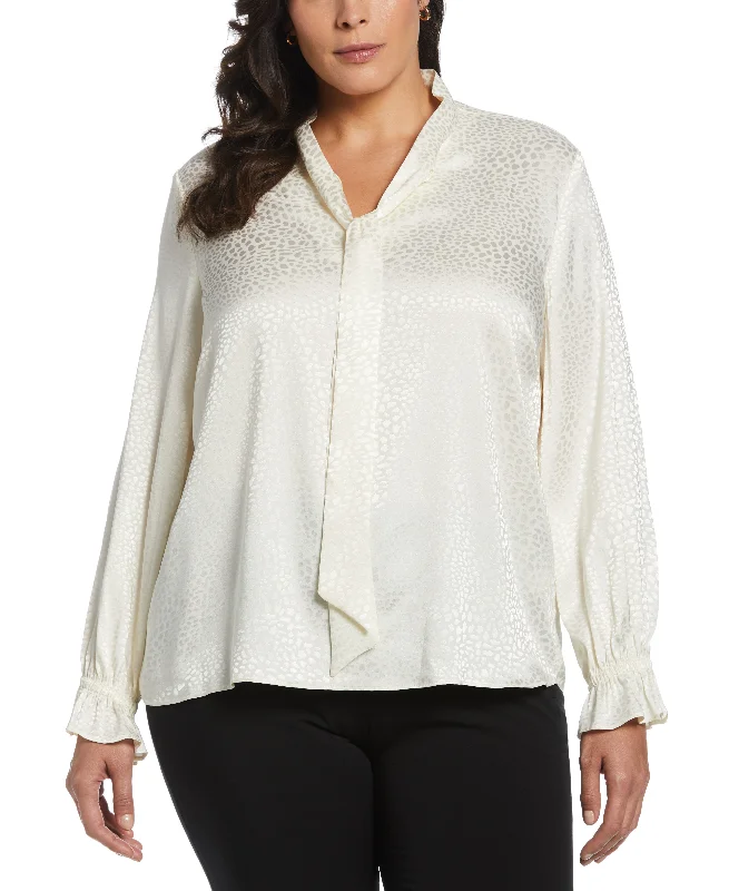 Weekend Savings Extravaganza Plus Size Tie Front Blouse