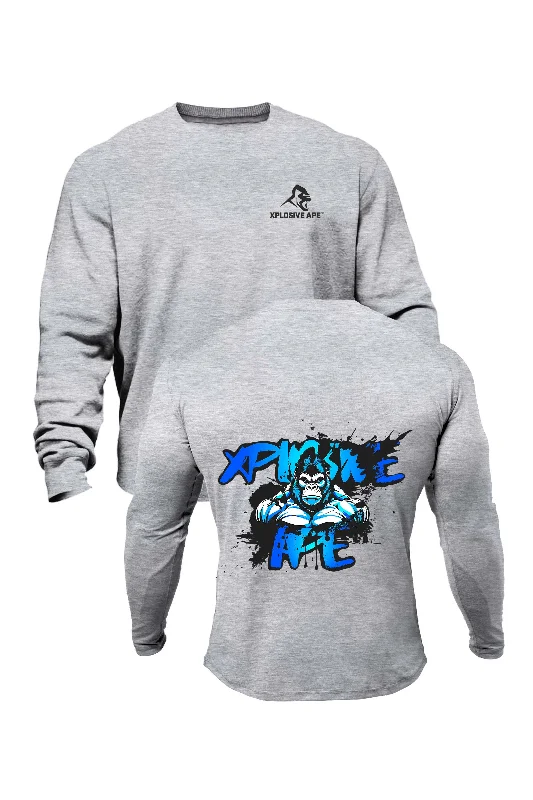 The Best Prices XAPE Splatter Graffiti V4 Sweatshirt - Grey Marl