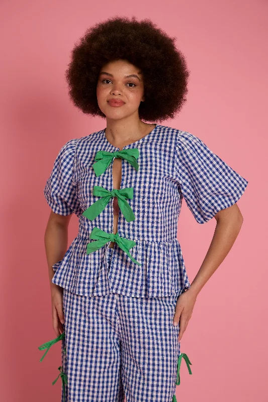 Weekend Offers That Shine Lola Gingham Smock Blouse - Curve