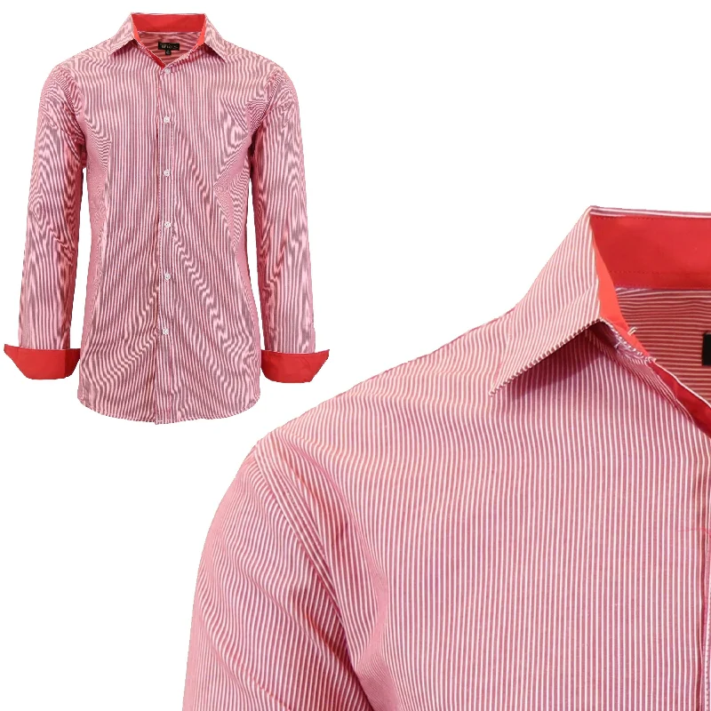 Super Bargain Men's Long Sleeve Cotton Dress Shirts