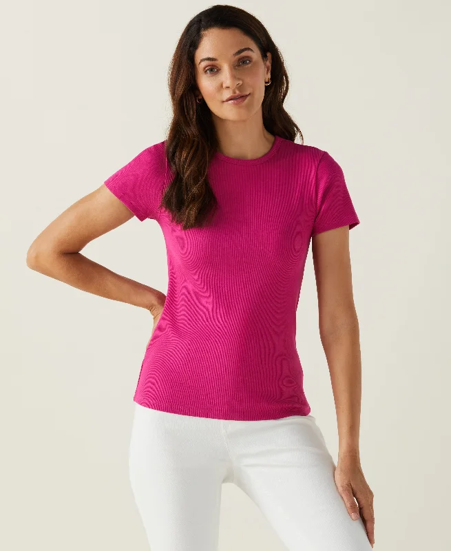 Lowest Price Ribbed Crew Neck Tee