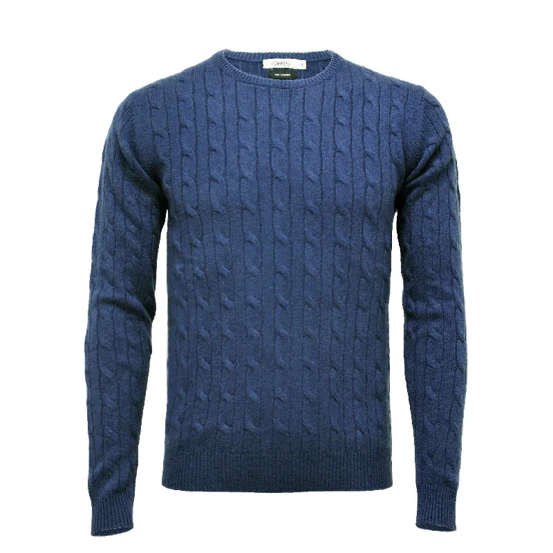 Stock Clearance Jeans Cashmere Crew Neck Cable Sweater