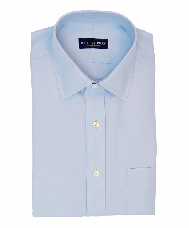 Super Bargain Slim Fit Light Blue Solid Spread Collar Supima® Cotton Non-Iron Pinpoint Oxford Dress Shirt Super Bargain Slim Fit Light Blue Solid Spread Collar Supima® Cotton Non-Iron Pinpoint Oxford Dress Shirt