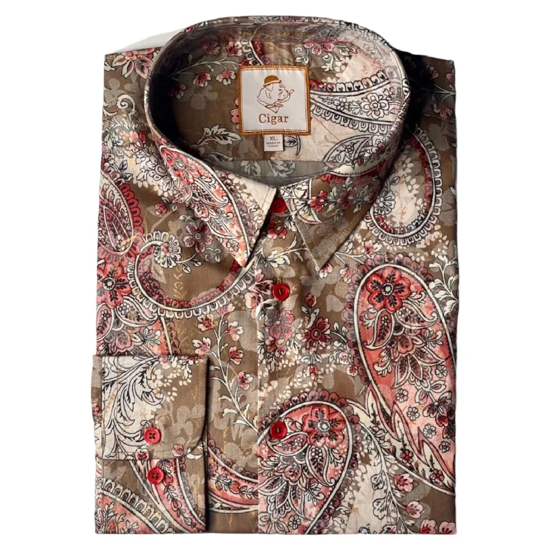 Price Blitz CIGAR COUTURE: Sunset LS Button Down S-4618