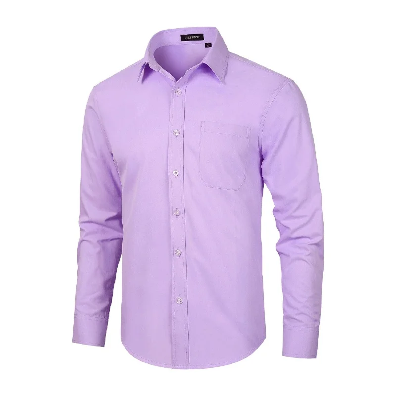 Unmissable Offer Men's Dress Shirt with Pocket - LAVENDER