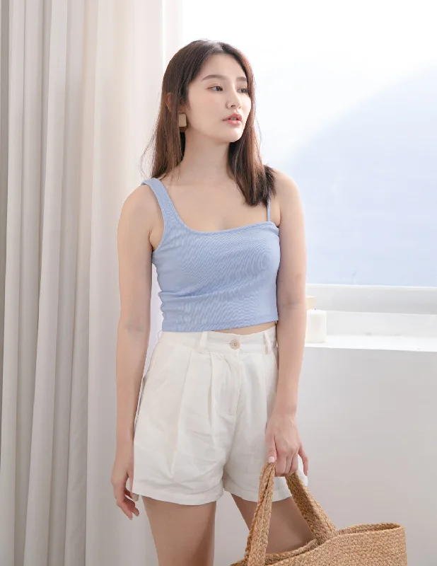 While Supplies Last Elena Ribbed Top in Baby Blue