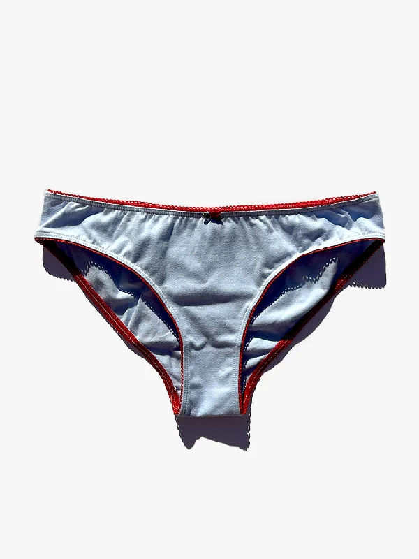 Weekend Deals to Make You Smile Low Rise Underwear - Baby Blue/Cherry