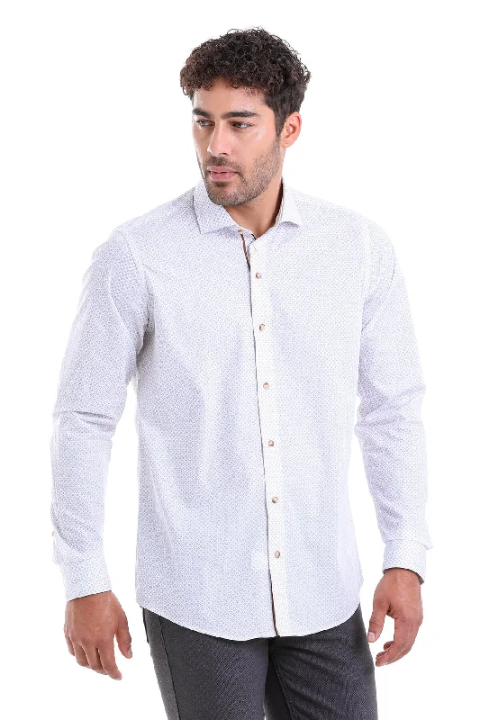 Exclusive Savings Comfort Fit Long Sleeve Printed Cotton Brown Casual Shirt