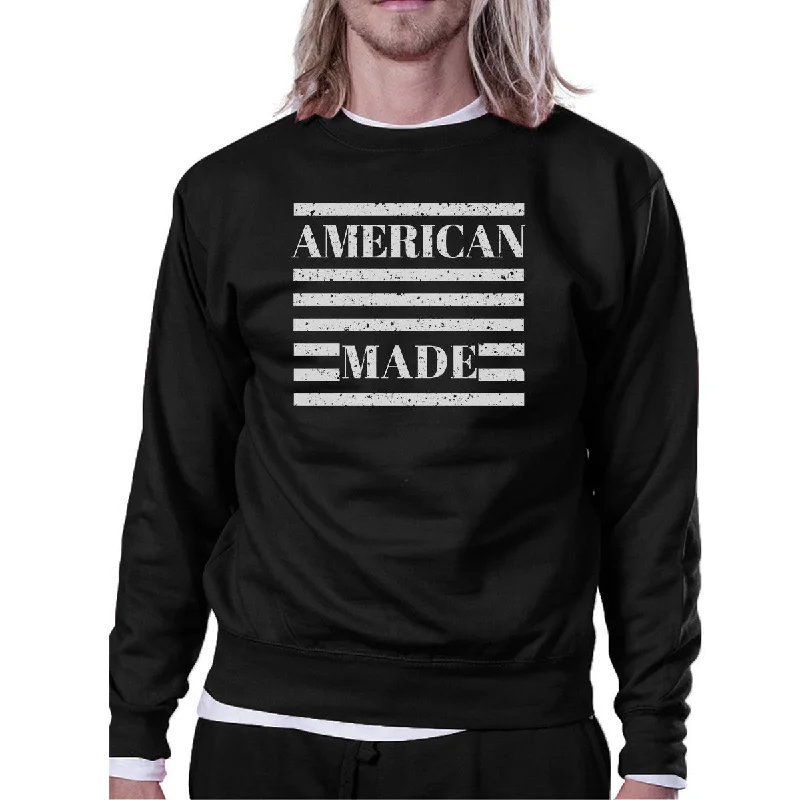 Can't Beat American Made Unisex Black Sweatshirt Unique 4th Of July Design