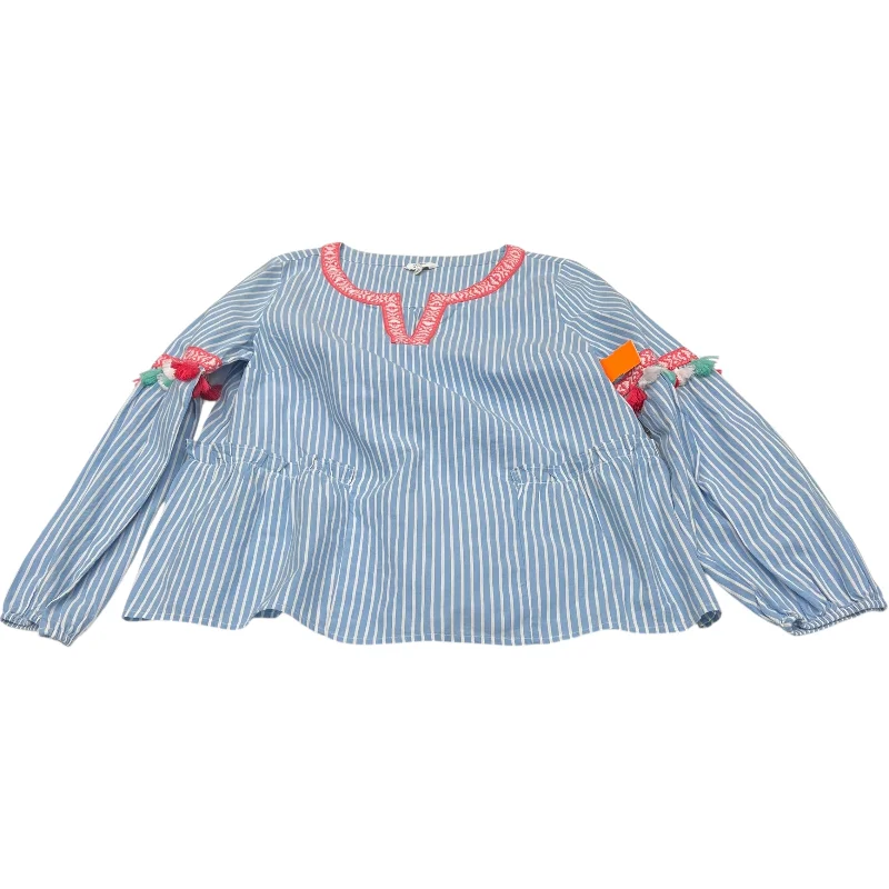 Can't Beat Top Long Sleeve By Crown And Ivy In Blue, Size: L