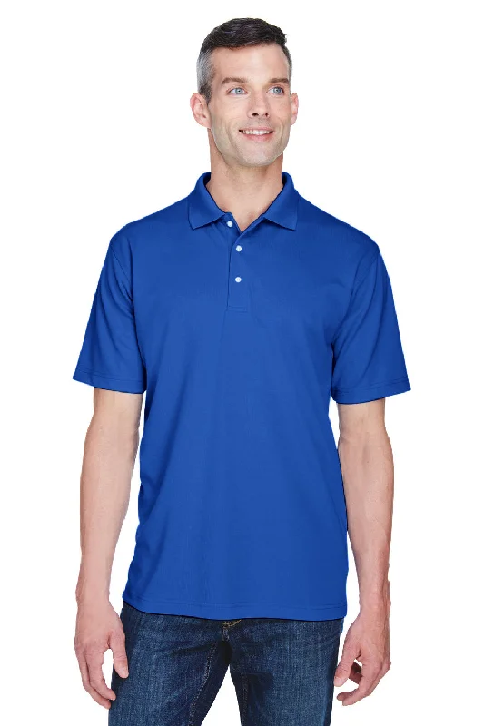 Special Savings UltraClub Mens Cool & Dry Performance Moisture Wicking Short Sleeve Polo Shirt - Cobalt Blue