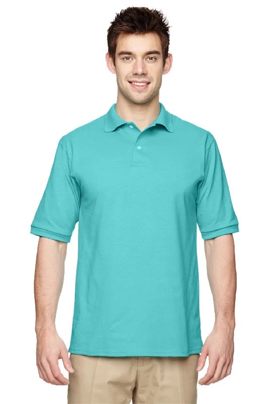 Deep Savings Jerzees Mens SpotShield Stain Resistant Short Sleeve Polo Shirt - Scuba Blue