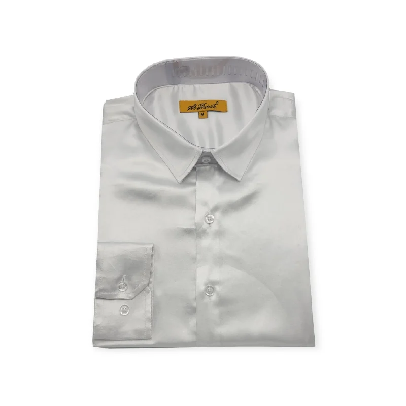 Amazing Value ST. PATRICK: Satin Slim Fit Dress Shirt SSS