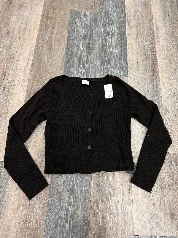 Top Pick Sweater Cardigan By Abercrombie And Fitch In Brown, Size: S