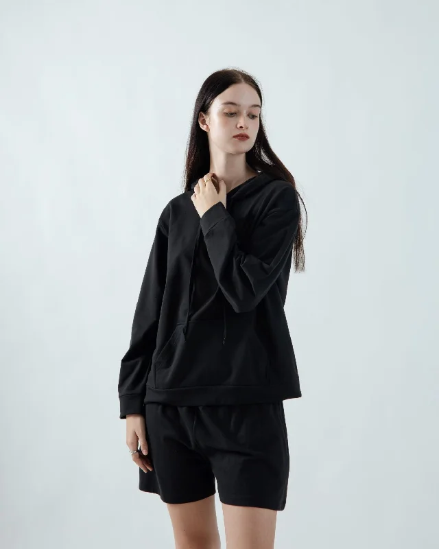 Exclusive Weekend Offers Inside Oversized Cotton Hoodie (Black)