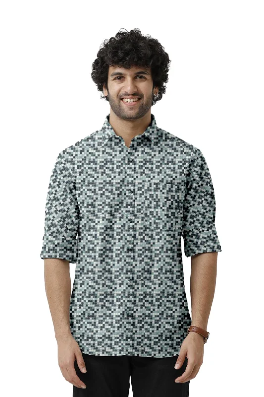 One-Day Only Miami - Green Printed Casual Shirts for Men | Ariser