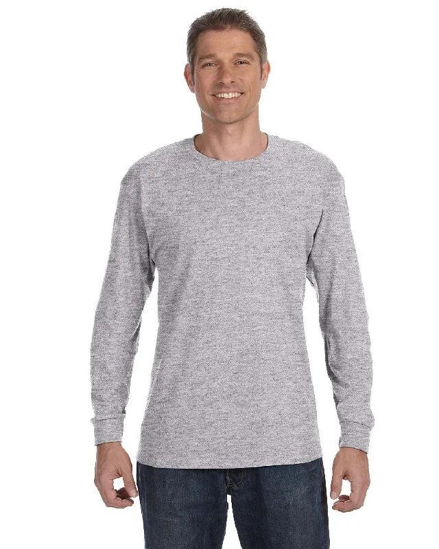 Lowest Rates Gildan Heavy Cotton Long Sleeve T-Shirt | Sport Grey