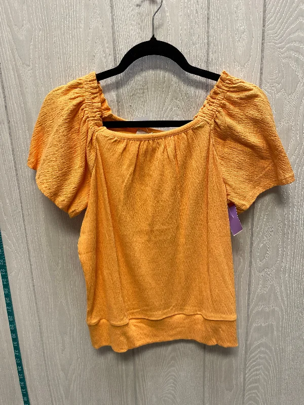 Special Discount Top Short Sleeve By Loft In Yellow, Size: S