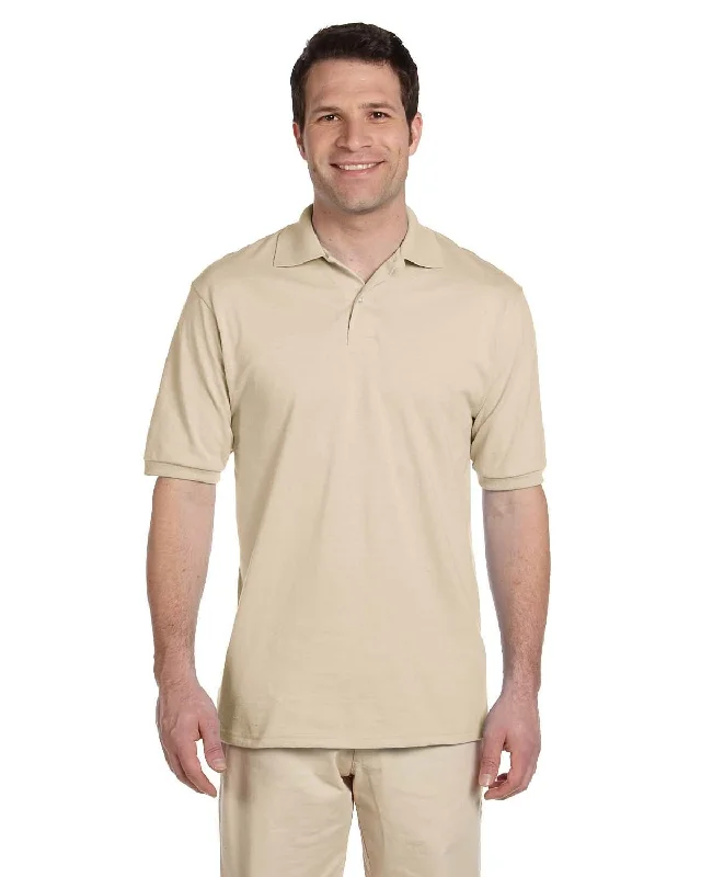 Online Only Jerzees 50/50 Jersey Knit Polo Shirt | Sandstone