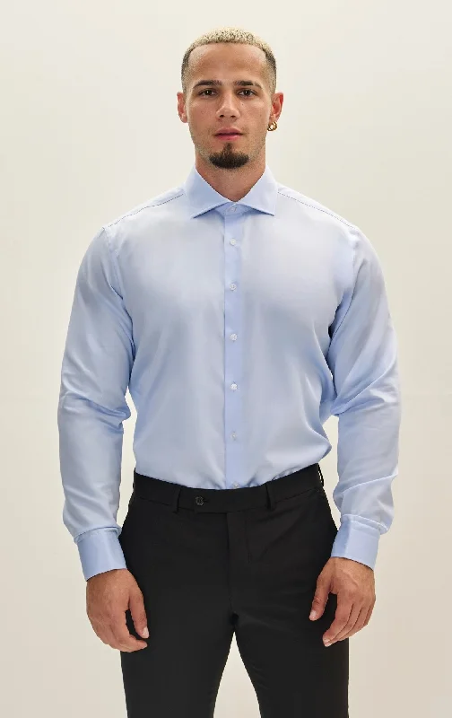Must-Have Deals Non-Iron Pure Cotton Spread Collar Dress Shirt - Blue