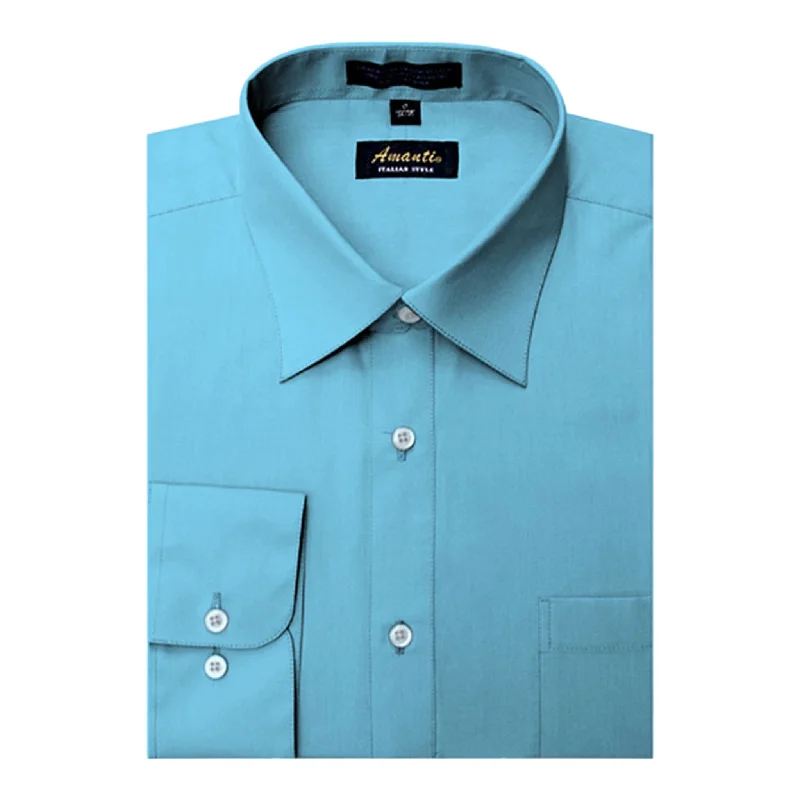 Weekend Sale: Don't Miss Out AMANTI: Slim Dress Shirt Teal