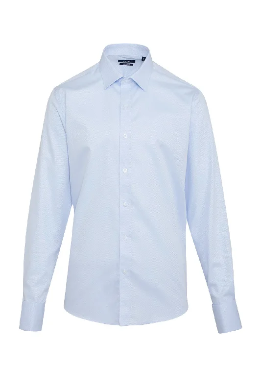 Price Cut Comfort Fit French Cuff Cotton Light Blue Dress Shirt