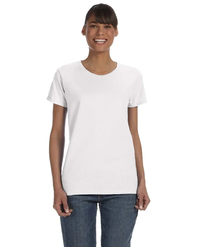Weekend-Only Price Drops Gildan Ladies Lightweight 100% Cotton T-Shirt | White