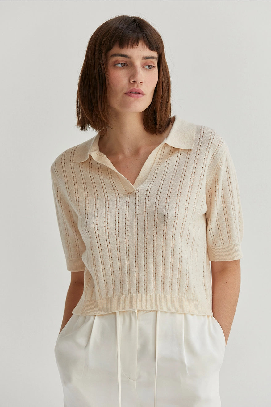 Weekend Specials to Savor Samana Pointelle Knit Polo