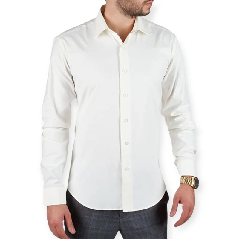 Shop the Weekend Away AMANTI: Slim Dress Shirt Off-White
