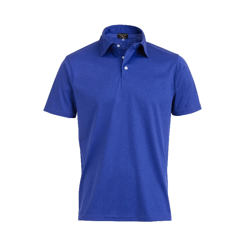 Midnight Madness Sapphire Cotton Polo Shirt - New