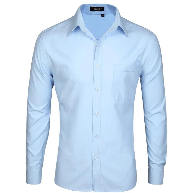 Weekend Flash Sale Men's Dress Shirt with Pocket - LIGHT BLUE