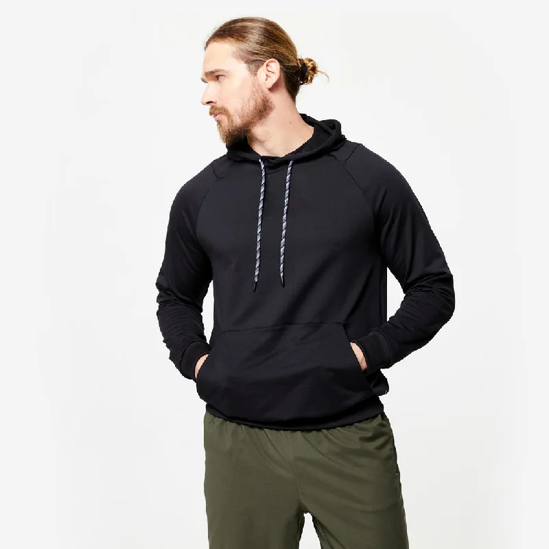 Weekend Deals That Please Men's Breathable Essential Fitness Hoodie - Black