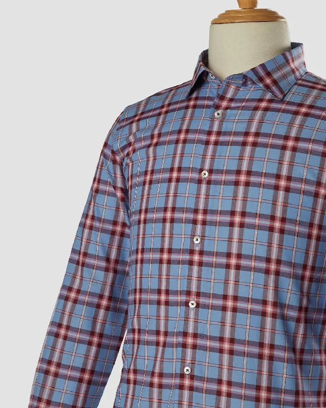 Flash Sale Cotton Checked Shirt - Blue