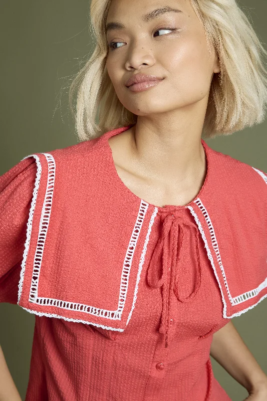 Low Price Wren Oversized Sailor Collar Fitted Blouse