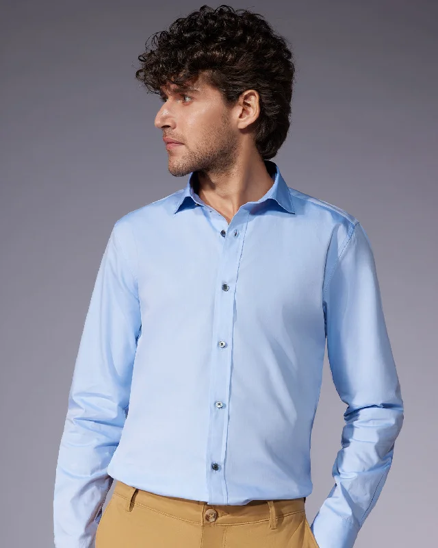 Super Sale Washed Oxford Shirt - Light Blue